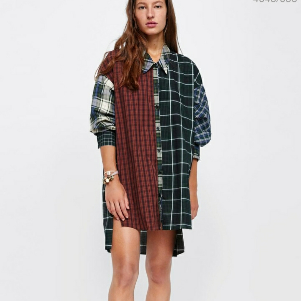 Oversized Patchwork Shirt - image 1